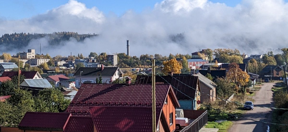 Private sector after thick fog in the morning